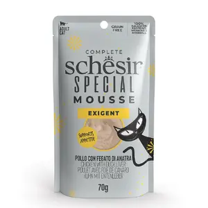 Wet cat food sachet Whiskas SR-1041 Schesir 70 g — adult, chicken & duck liver, grain-free