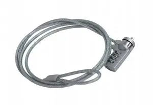 Cable lock Q-Connect KF04556 for monitor/laptop with combination lock, 1.8 m, gray
