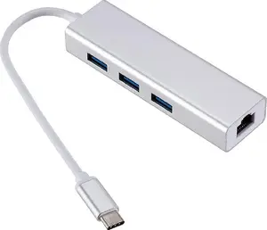 USB-C Hub RoGer AD15642 — 3× USB 3.0 ports and RJ45 Ethernet (model AD15642)