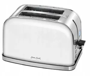 Toaster MPM PSC 60 W white with display — countertop 2-slice toaster, model SAMC-TO-001-10