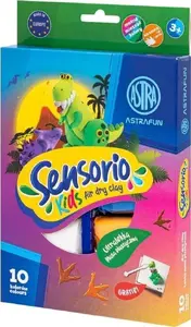 Modelling clay set Astra Dinozaury — 10 colors (soft modelling compound)