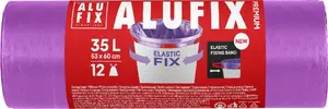 Мешки для мусора Alufix Aluflexy с завязкой, LDPE, 45 л, 10 шт., стальной цвет
