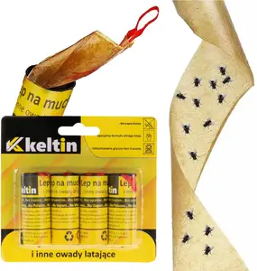 Fly and Flying Insect Glue Trap Keltin 4 pcs x 80 cm – adhesive strips for catching flies and small flying insects