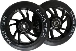 Wheels for Stunt Scooter Master 110 mm with Bearings, Black