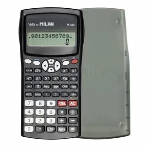 Scientific pocket calculator Milan 159110KBL — 12-digit, 2-line display, battery-powered, black