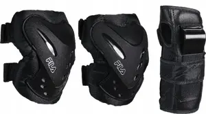 Fila Skates Ochr FP Junior Boy aizsargaprīkojuma komplekts, melns/sarkans, izmērs XXS