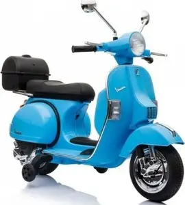 Электрический детский скутер LEAN Sport Vespa — на аккумуляторе, синий