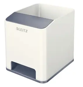 Pen holder LEITZ Sound Pen Holder WOW, polystyrene, white, 90×101×100 mm