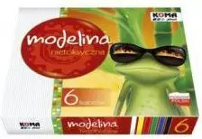 Modeling clay set, KOMA-PLAST Modelina 6 colors — basic non-toxic modeling dough set