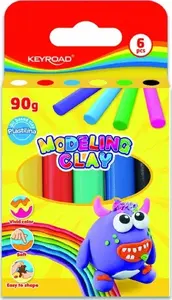 Modeling Clay TEKA Plastelina 90 g, set of 6 colors
