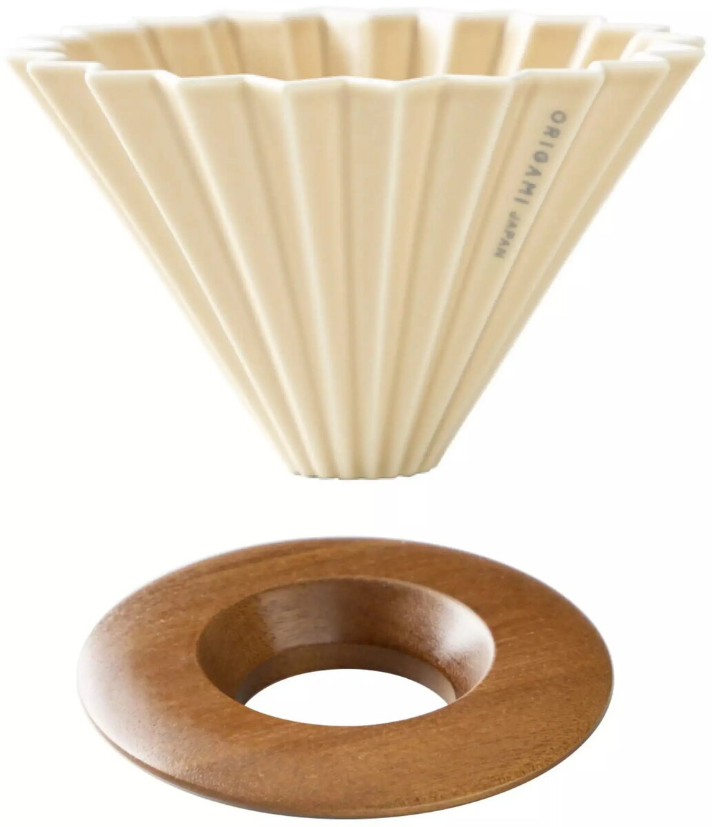 Keramikas drippers Origami M — bēša