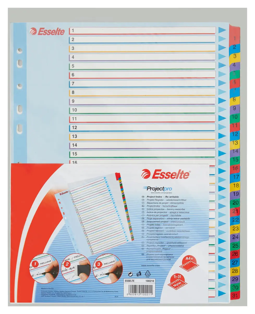 ESSELTE Index 1–31 Re-writable Mylar A4+ Photo 7