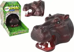 Hand Puppet LEANToys Hippo model 15293 — children's soft toy for finger play