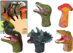 Finger Puppets LEANToys Dinozaurs set of 5 colorful finger puppets
