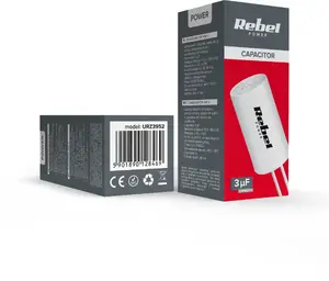 Kondensators Rebel 3 µF 450 V priekš vienfāzes motoriem — Rebel URZ3952