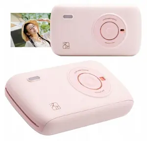 Foto tūlītējās drukas Bluetooth printeris STABILUS Hanin CP2100 300 dpi ar tinti, rozā