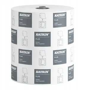 Paper towel roll Katrin Plus System Medium, 2-ply cellulose, 150 m, white, pack of 6