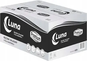 Paper towel DGA OPTIMA Luna Premium ZZ, 3-panel folded, 2-ply, cellulose, white