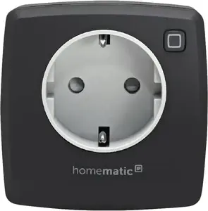Smart plug Homematic IP 161613A0 — indoor anthracite, plastic housing, 70×70×39 mm