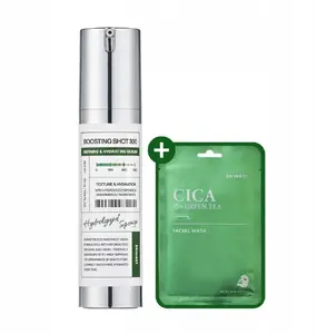 TONYMOLY Boosting Shot 300 + Cica With Green Tea Sheet Mask set — serum 50 ml + sheet mask 22 ml
