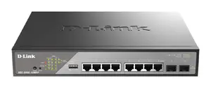 Network switch D-Link DSS-200G-10MPP Managed L2 Gigabit Ethernet 10x RJ-45 + 2x SFP PoE 1U Grey/Black