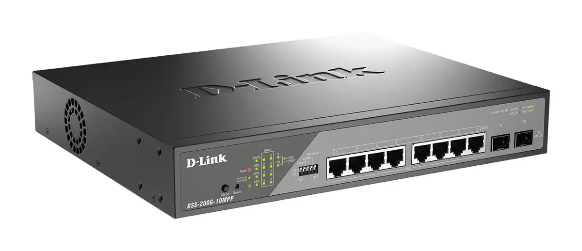 D-Link DSS-200G-10MPP Managed L2 Gigabit PoE Switch Photo 2