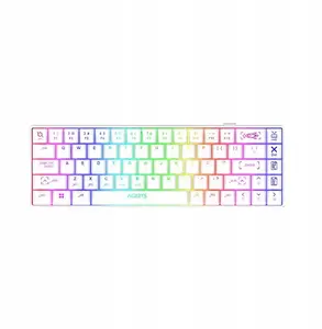 Mechanical keyboard Aqirys MIRA 2.0 65%/68 keys Dual Mode Wireless & Bluetooth + Wired white