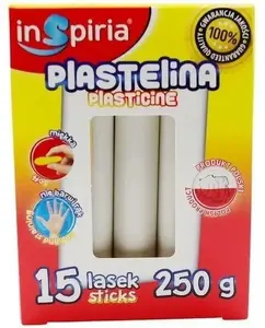 Modelling clay pack SCHEMAT 15 bars white total 250 g — plasticine for sculpting and craft