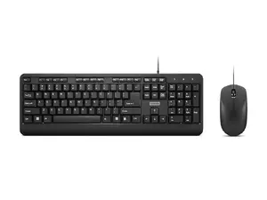 Keyboard with Mouse Lenovo 160 — Full-size 104-key USB, Wired, Cable 1.5 m, US English, Black