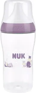 Бутылочка для кормления Nuk 260 мл из PP с силиконовой соской, модель 10216327 (Hippo)