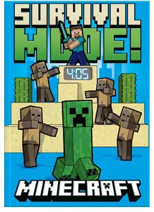 Блокнот/дневник A5 с цифровыми LED-часами KIDS Minecraft