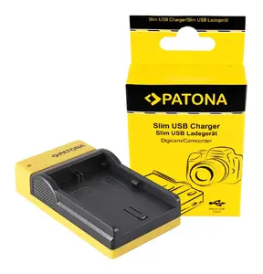 Battery charger PATONA 151583 DC for Canon EOS 5D/6D/7D/60D/70D — 8.4 V, 0.5 A output, 1 A charging, black/yellow