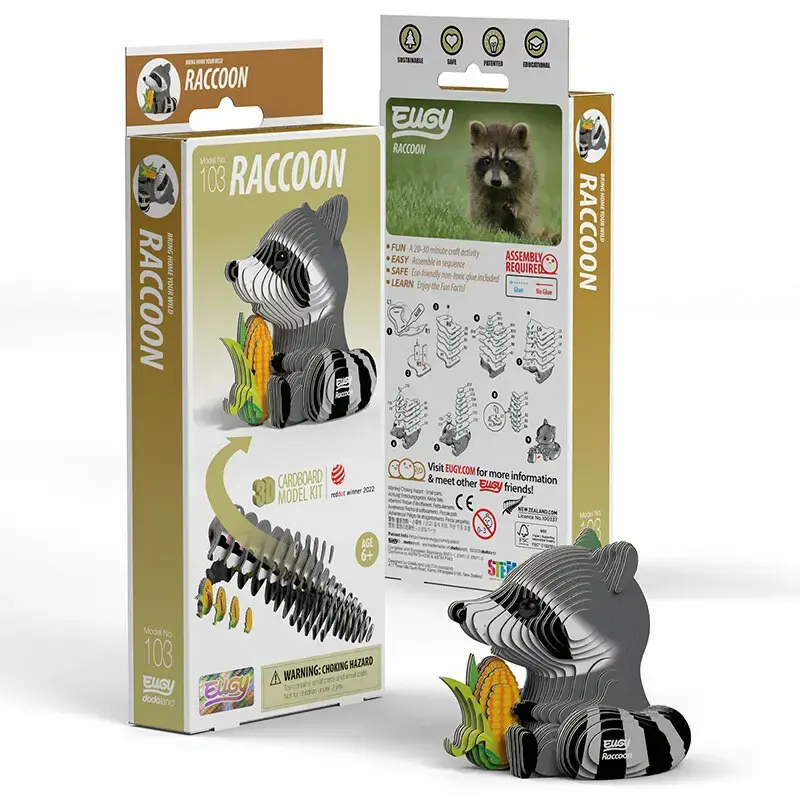 Teka Eugy Raccoon papīra modelis Photo 4