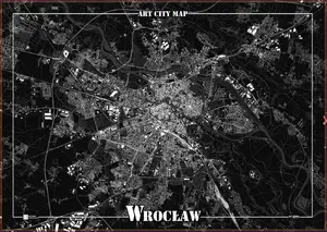 Poster ART MAP Art-Map Plakat dekoracyjny - Wrocław, decorative city map print
