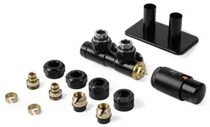 TERMA installation set TWINS right-angled All in (ATSGSO CFK/P) vt Black Matte