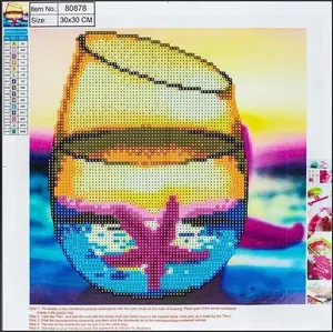 Diamond mosaic kit Norimpex Starfish 30x30 cm 5D (model 80878)