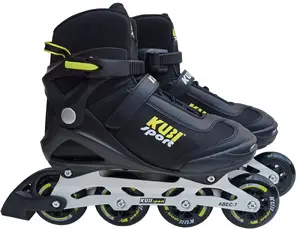Roller skates NIJDAM Kub_05-CS320K/CRN black rubber, unisex, size 45, with brake