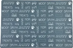 No name dog bowl mat ZOLUX 'clean floor' pattern L 60x40 cm, waterproof feeding tray liner