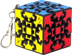 Mini Gear Cube keychain puzzle G3 — small mechanical twist puzzle by Recent Toys