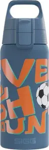 Бутылка для воды Sigg 6022.70, нержавеющая сталь, 500 мл, флип-люк, высота 219 мм, синий/оранжевый