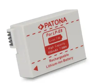 Camera battery PATONA 1077 Lithium‑Ion 950 mAh for cameras and camcorders, 1 pc