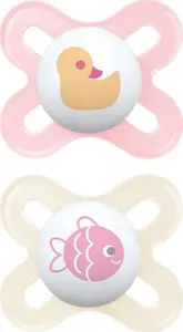 Pacifier MAM Start 0–2 months, soft silicone shield, orthodontic nipple, girl design