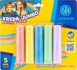 Chalk sticks Astra Jumbo Fun, pack of 5 — Astra model 560218
