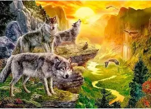 Diamond Painting Kit Norimpex Mozaika 5D – Wolves, 40x30 cm canvas
