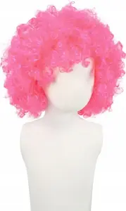 Парик TEKA Peruka afro XXL розовый — афро-стиль, размер XXL, ярко-розовый