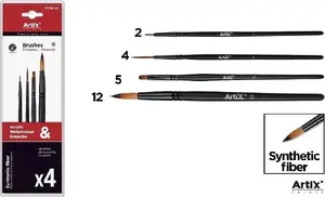 Paint Brushes Set 4 pcs, Profix — professional painting brushes, assorted sizes