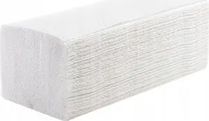 Paper hand towels Velvet folded ZZ cellulose Economy, 2-ply, 3,000 sheets total, pack of 20, white