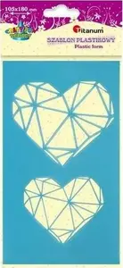 Template stencil Titanum 105×180 mm — heart shapes mix, plastic, MPN 403942