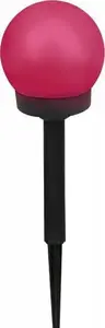 Solar garden lamp Volteno VO2215 plastic globe — solar-powered outdoor light