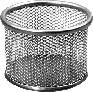 Organizer cup Tetis Przybornik okrągły średni TETIS black — desk pen holder